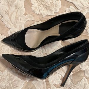 Tri-material pumps- beautiful!  Suede, leather and patent leather.